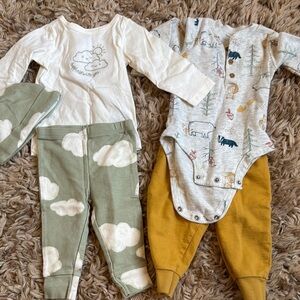 Kids One Piece Set with Cloud and Forest Designs